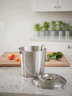 Brushed Stainless Steel Compost Pail