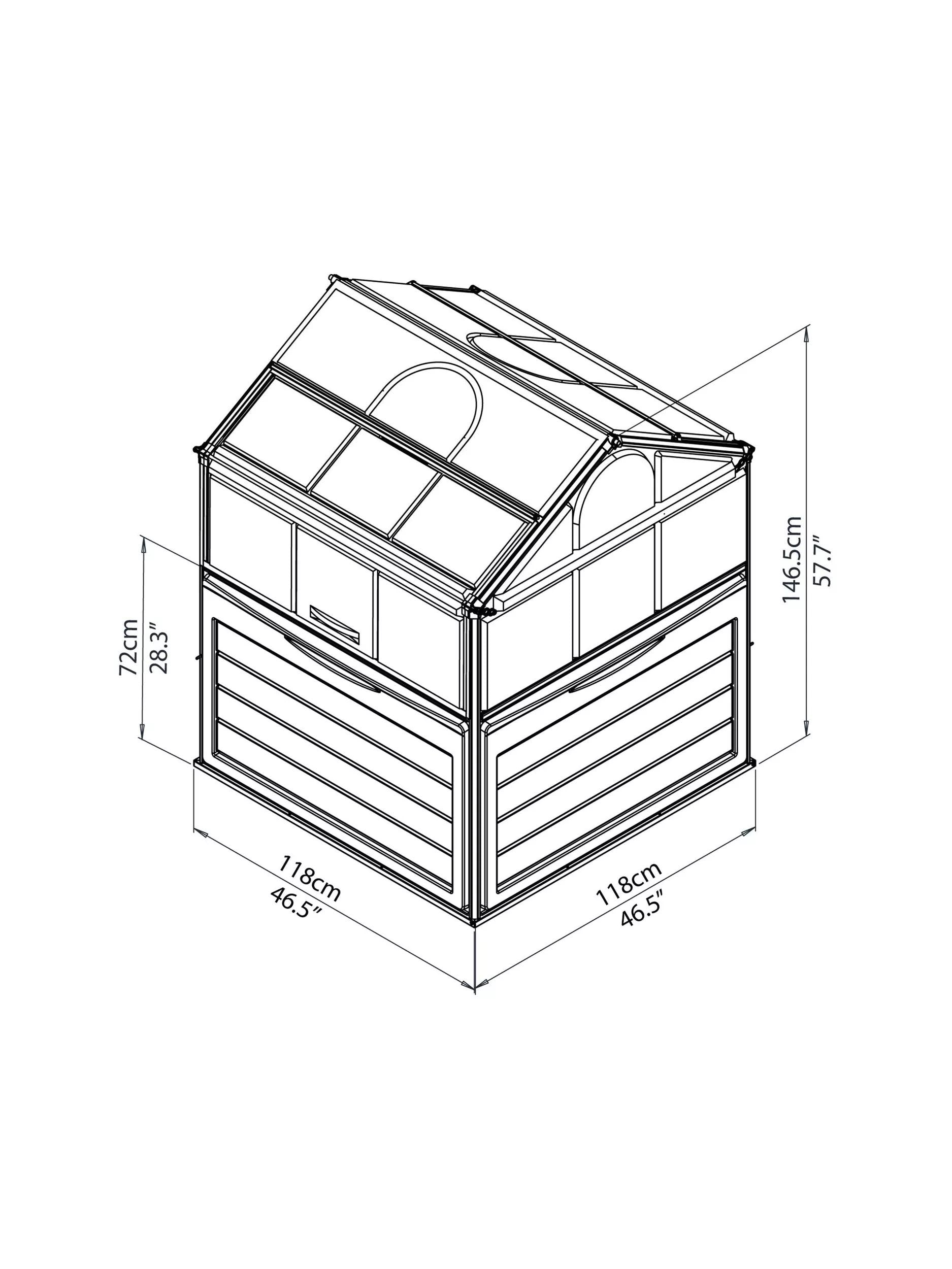 Canopia® by Palram Plant Inn™  Raised Bed Greenhouse, 4' x 4'
