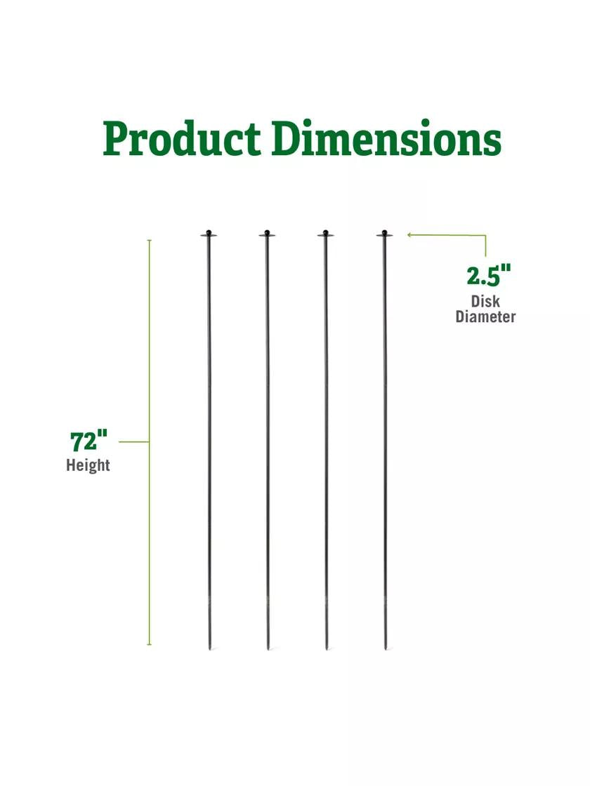 Protection Stakes for Netting, Set of 4