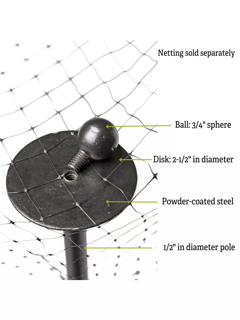 Protection Stakes for Netting, Set of 4