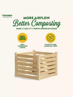 Cedar Wood Composter, 23 Cubic Feet