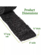 Recycled Rubber Mulch Edging, 12' x 6"