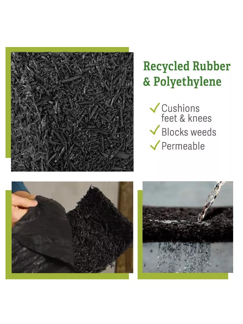Recycled Rubber Mulch Edging, 12' x 6"