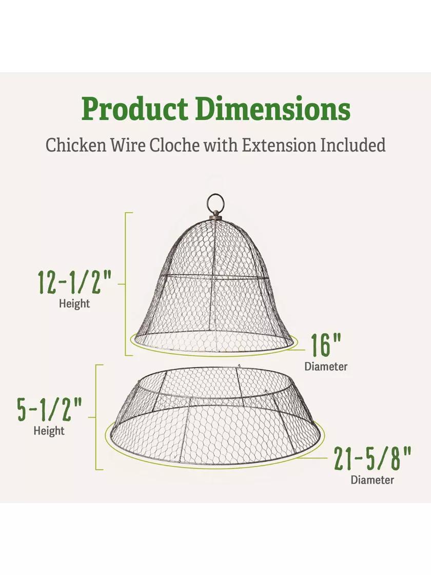 Chicken Wire Cloche with Extension