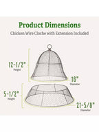 Chicken Wire Cloche with Extension