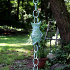Fish Pure Copper Rain Chain, 8.5'