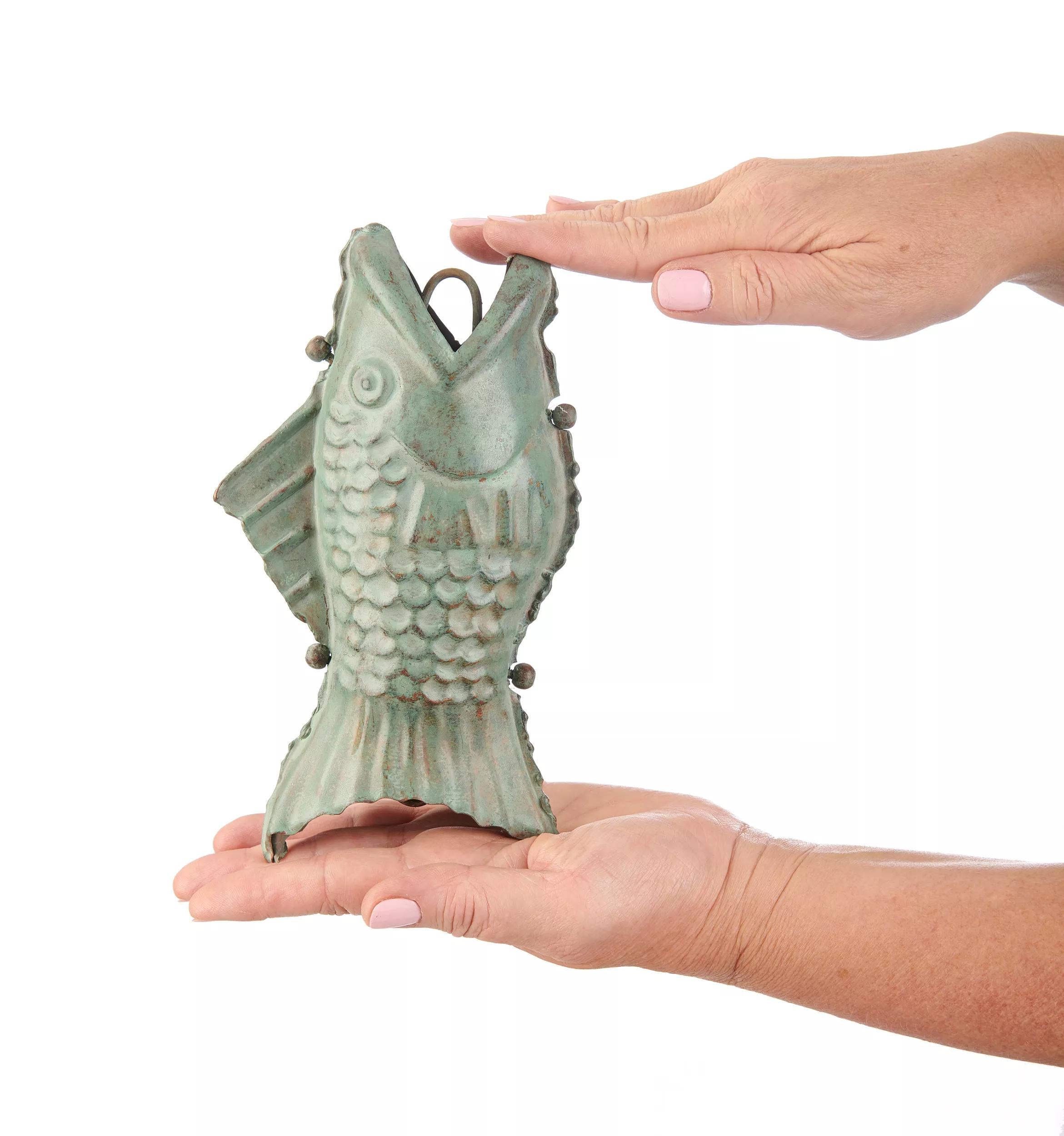 Fish Pure Copper Rain Chain, 8.5'