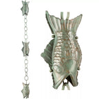 Fish Pure Copper Rain Chain, 8.5'