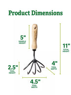 Gardener's Lifetime 5-Tine Cultivator with Short Handle