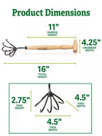 Gardener's Lifetime 5-Tine T-Grip Raised Bed Cultivator