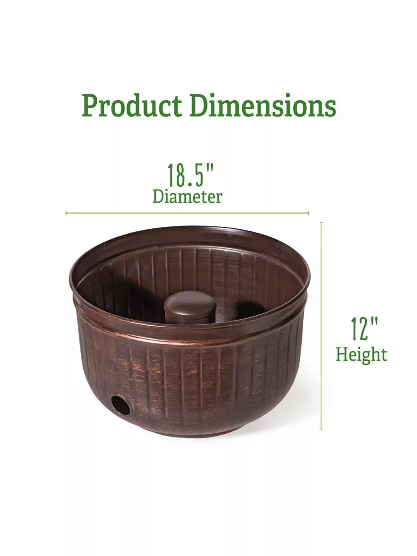 Brushed Bronze Brown Hose Pot