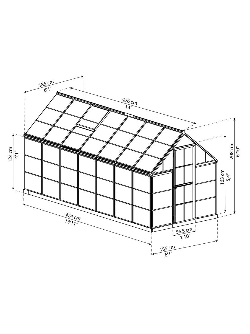 Canopia® by Palram Harmony™ Greenhouse, 6' X 14'