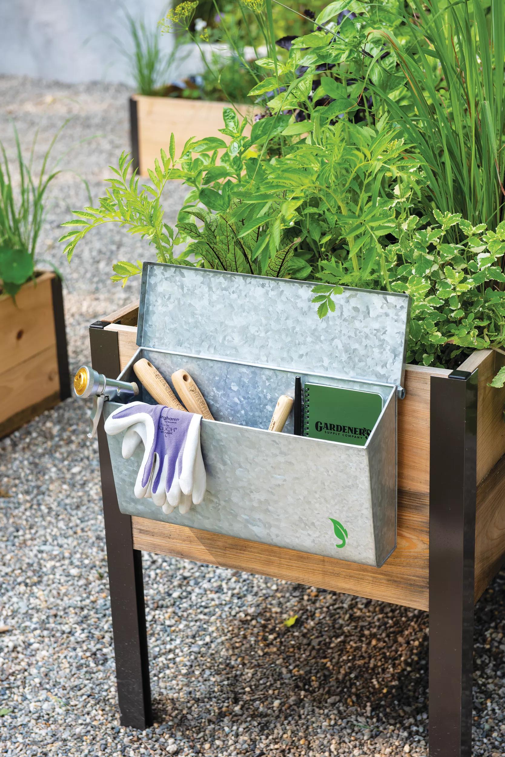 Galvanized Garden Tool Storage Box