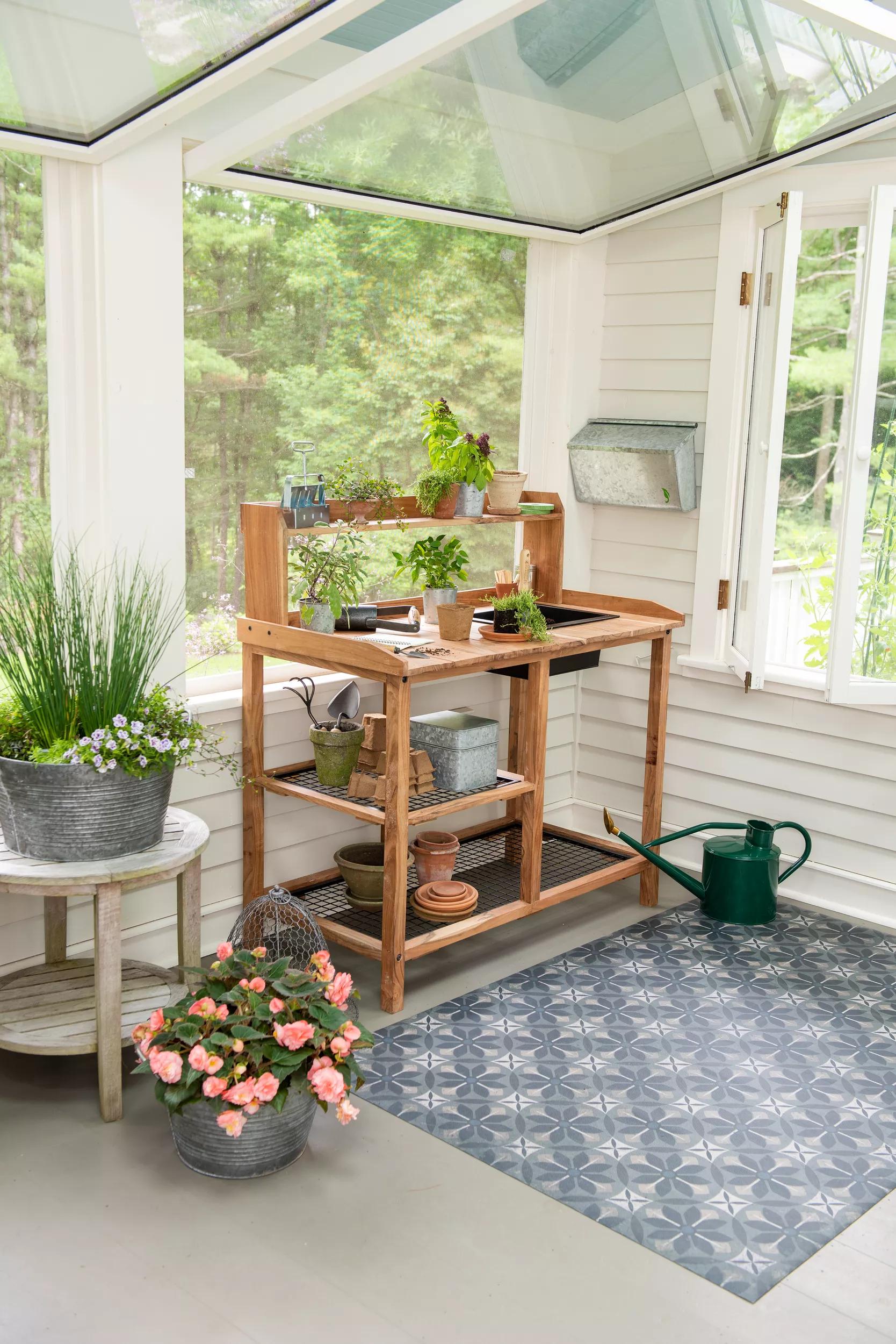 Galvanized Garden Tool Storage Box