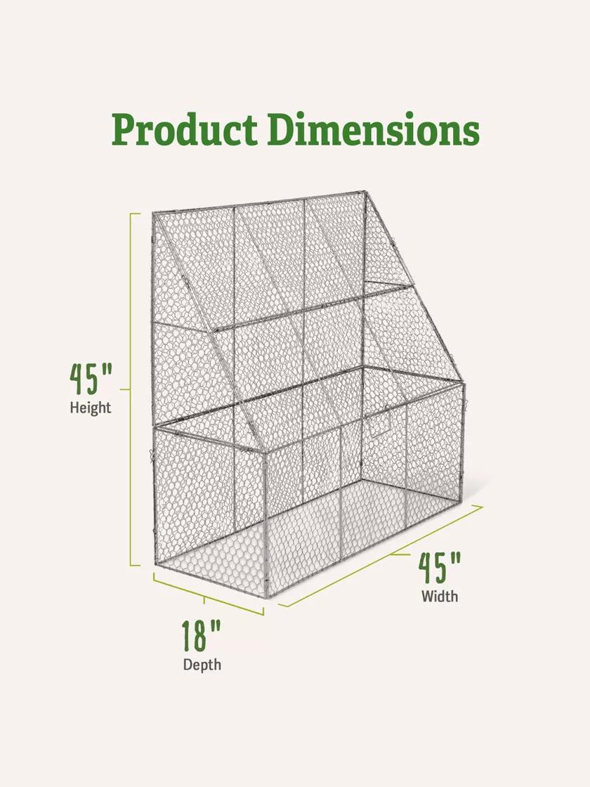 Chicken Wire Flat Back Crop Coop