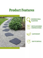 Recycled Rubber Flagstone Stepping Stone