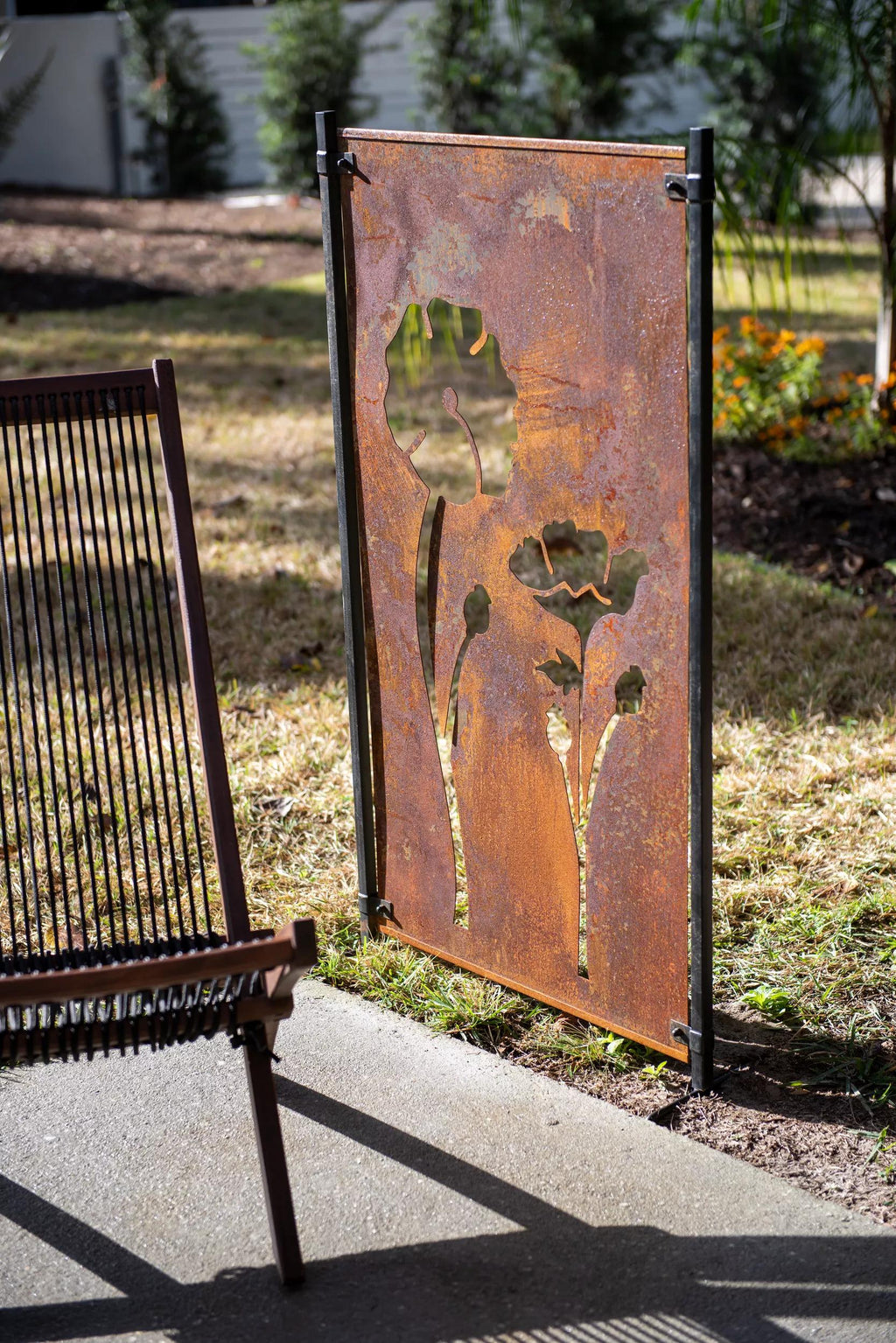 Poppy Corten Steel Screen