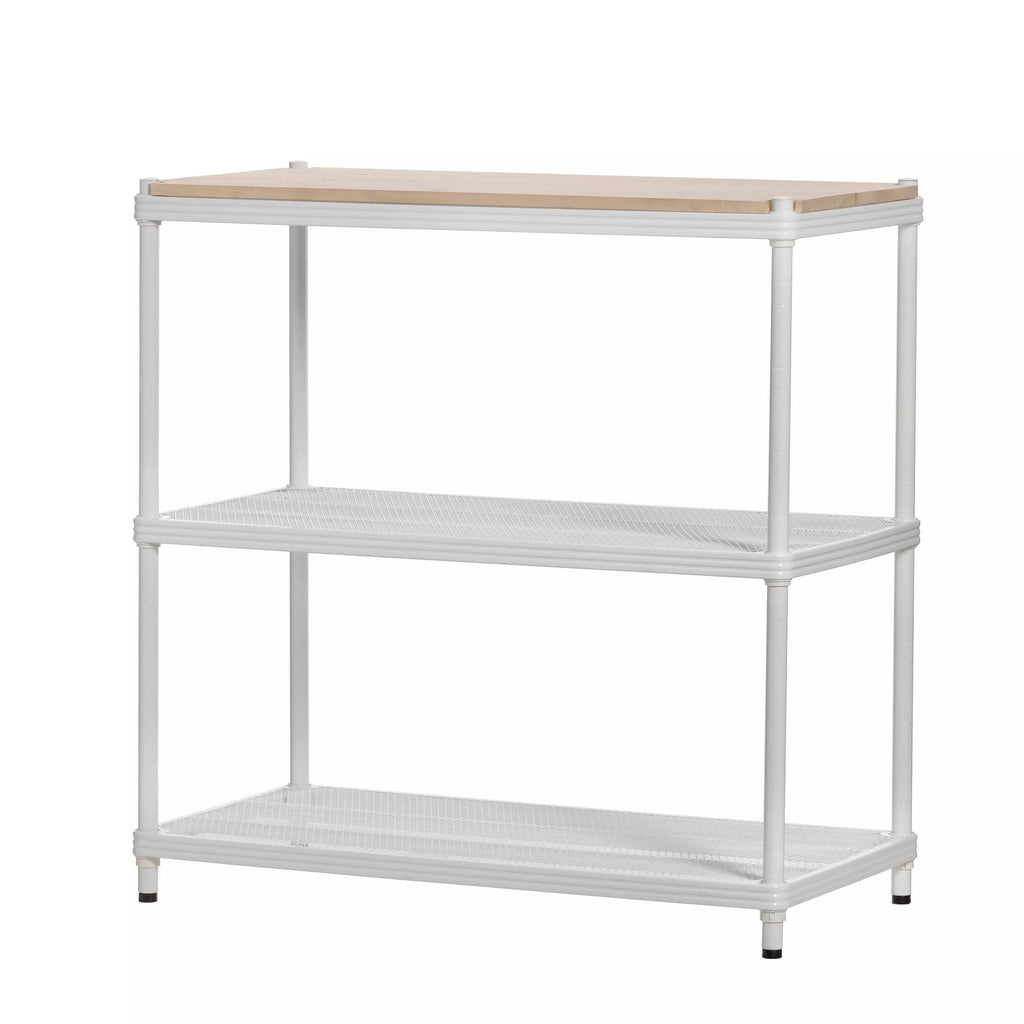 MeshWorks © 3 Tier Plant Shelving with Wood Top