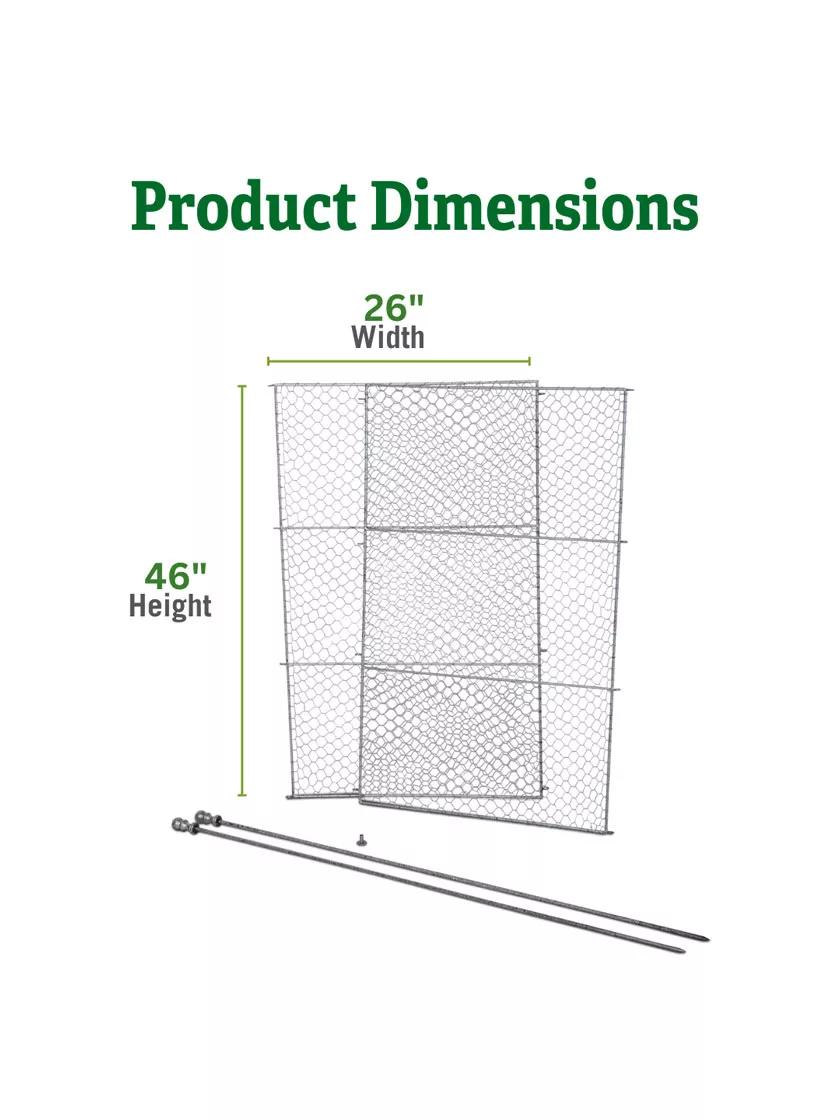 Tall Chicken Wire Critter Fence Extension Panel, Set of 2