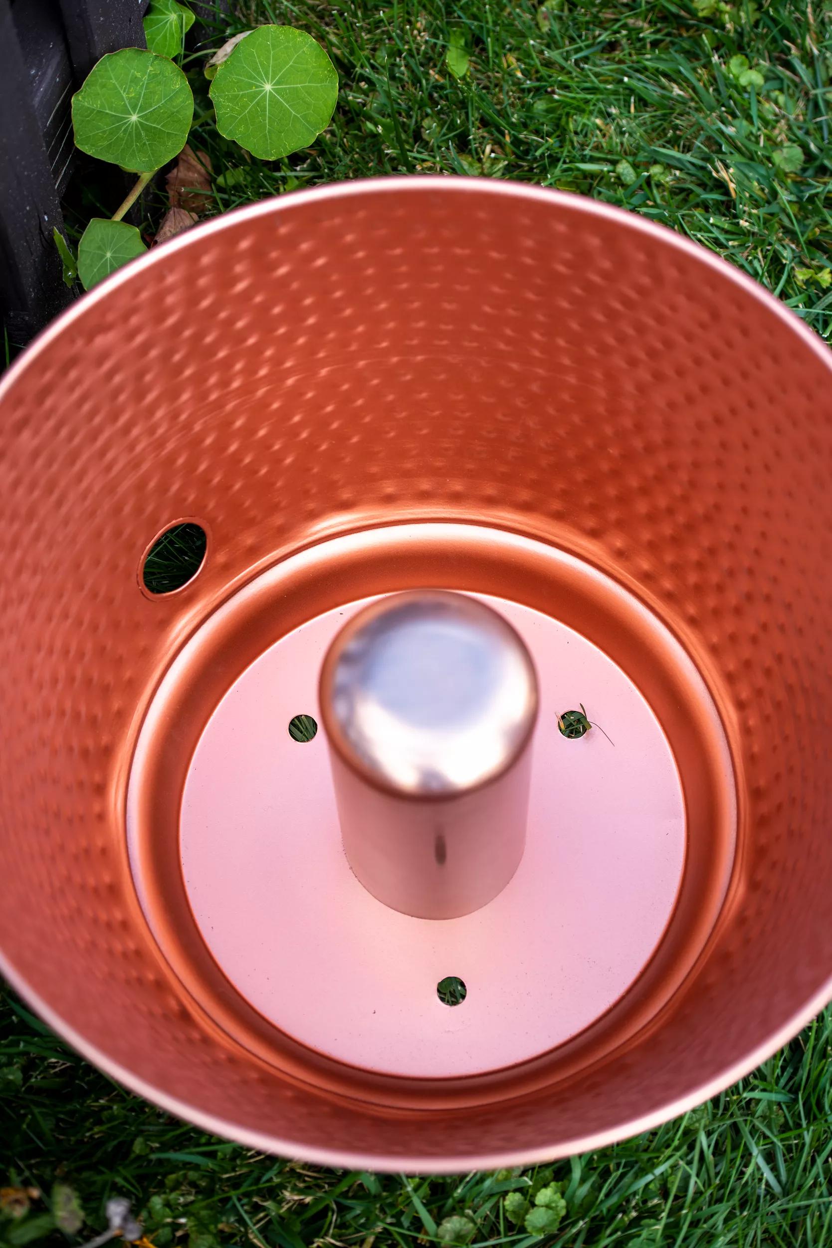 Hammered Copper Hose Pot with Lid