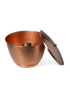 Hammered Copper Hose Pot with Lid