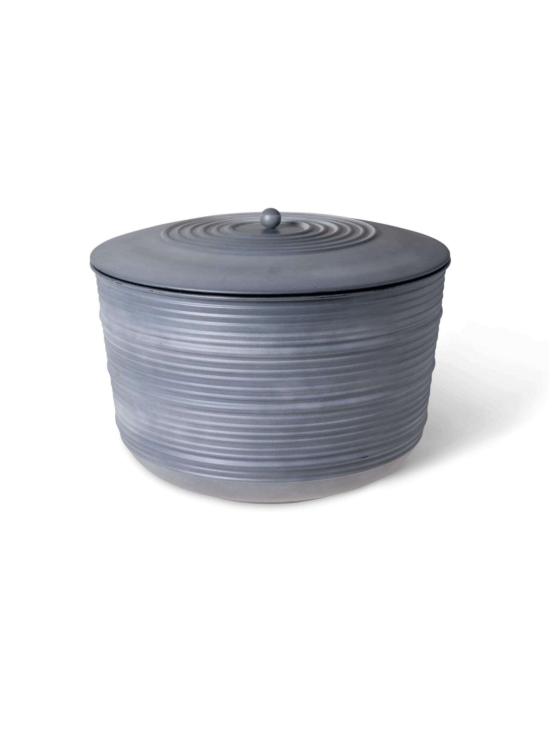 Ribbed Hose Pot with Lid