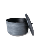 Ribbed Hose Pot with Lid