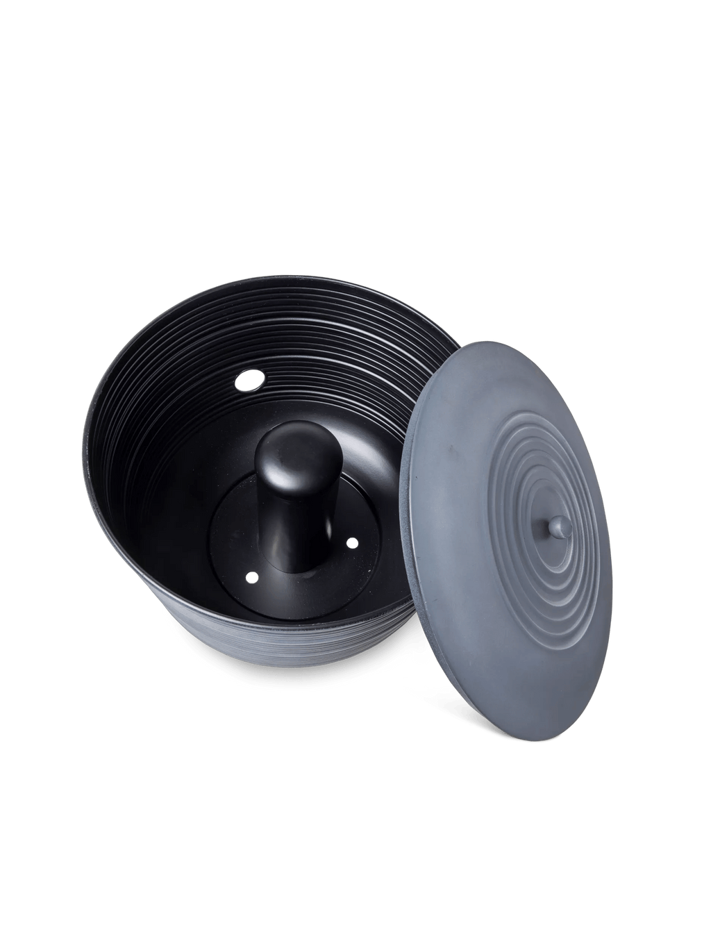 Ribbed Hose Pot with Lid