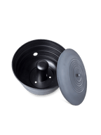 Ribbed Hose Pot with Lid