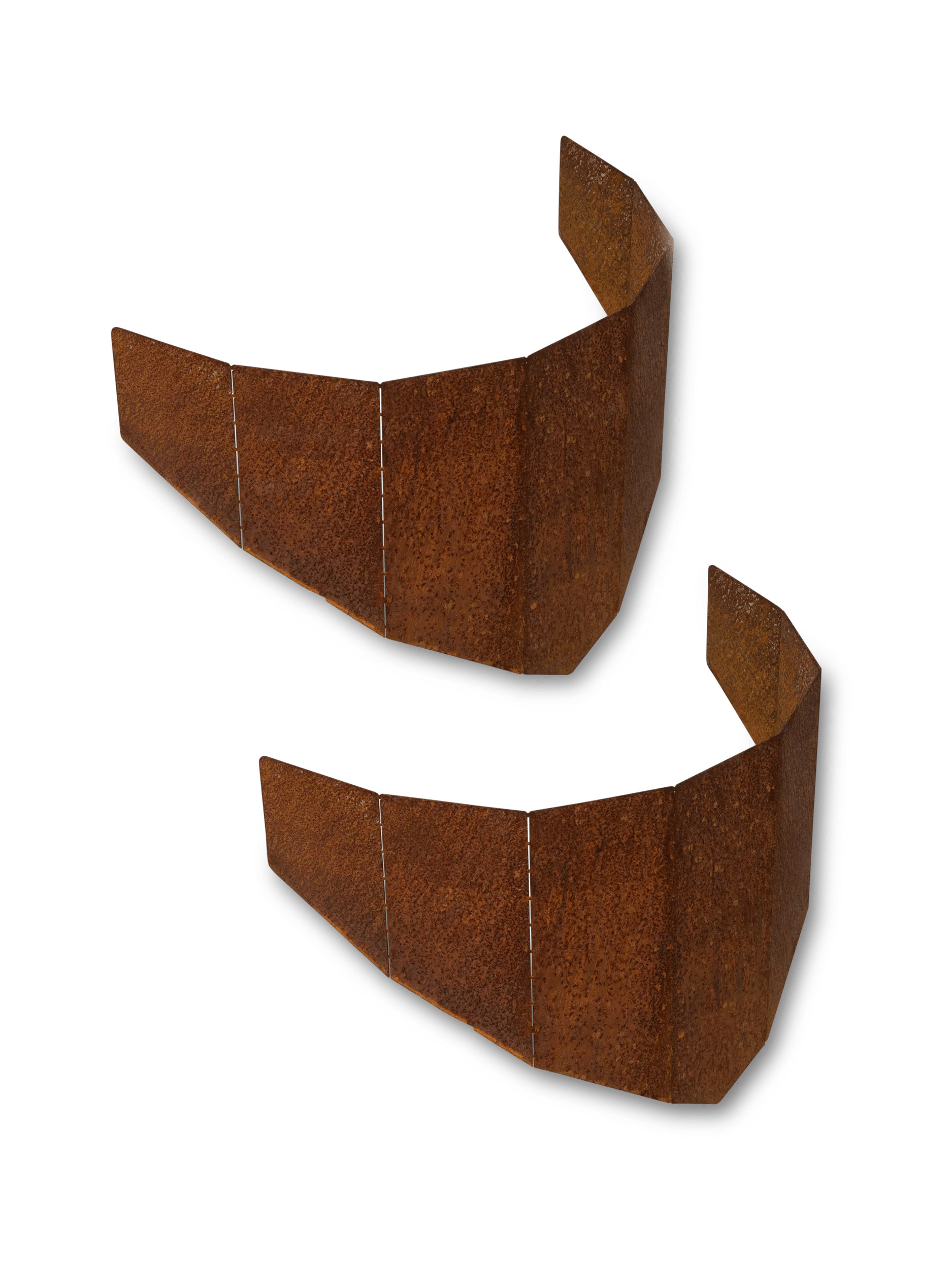 Corten Steel Hillside Planter, Set of 2